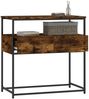 vidaXL Konsolentisch Räuchereiche 75x40x75 cm Holzwerkstoff 834157 Bild 4