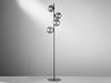 Ausgefallene LED Stehlampe mehrflammig Schwarz - Glaskugeln Rauchglas, H: 160cm Bild 3