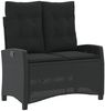 vidaXL 4-tlg. Garten-Essgruppe mit Kissen Schwarz Poly Rattan 3277396 Bild 3