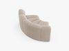Micadoni rundes Eckmodul Lupine Samt Salvador Beige Bild 3