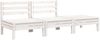 vidaXL Gartensofa 3-Sitzer Weiß Massivholz Kiefer 838034 Bild 2