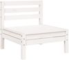 vidaXL Gartensofa 3-Sitzer Weiß Massivholz Kiefer 838034 Bild 5