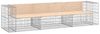 vidaXL Gartenbank aus Gabionen 287x71x65,5 cm Massivholz Kiefer 3196251 Bild 2