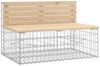 vidaXL Gartenbank aus Gabionen 287x71x65,5 cm Massivholz Kiefer 3196251 Bild 5