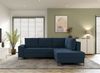 Selsey 'Larelle' Ecksofa mit Schlaffunktion & Bettkasten, Chenille, Ottomane rechts, Dunkelblau Bild 2