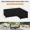 Dokon L-Form Gartenmöbel Abdeckung 600D Oxford Gewebe Wetterschutz für Bild 2