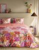 Oilily Satin Bettwäsche 135x200 Elyza multi Wende Blüten Mohnblumen Sommer rosa Bild 1