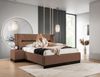 Polsterbett Doppelbett Set. 2 HAMILTON 120x200cm Stoff Magic Velvet Braun Bild 2