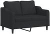 vidaXL 2-Sitzer-Sofa mit Zierkissen Schwarz 120 cm Stoff 3200841 Bild 4