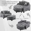 Celya Sofa Multifunktionales Sofa, 2-in-1 Sofa-Bett, mit Aufbewahrungs-Hocker, atmungsaktiver hautfreundlicher Stoff, für kleine Wohnzimmer, Studienzimmer, Schlafzimmer Bild 4
