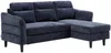 Vente-unique - VANERSI Sofa Stoff Blau - B 139 cm x H 90 cm x L 206 cm Bild 5