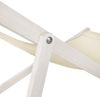 Liegestuhl Strandliege Weiß Gartenliege Klappbar Sonnenliege Strandstuhl Beige Bild 5