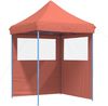 vidaXL Pop-Up Partyzelt, faltbar, Stahl / PE, Terrakotta, mit 2 Seitenteilen, 306 x 200 x 200 cm Bild 2