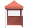 vidaXL Pop-Up Partyzelt, faltbar, Stahl / PE, Terrakotta, mit 2 Seitenteilen, 306 x 200 x 200 cm Bild 3