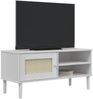 vidaXL TV-Schrank SENJA Rattan-Optik Weiß 106x40x49 cm Kiefernholz 358041 Bild 3