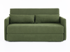 Klappsofa aus Cordstoff, 2-in-1 Sofabett mit Magazintaschen, 165x92x82 cm, Grün Bild 4
