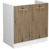Spülenunterschrank R-Line Artisan-Eiche 80 cm ohne Arbeitsplatte Vicco Bild 5
