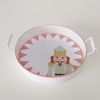 2tlg Set Tablett Archie rund Ø35+41cm mit Griffen Stern Metall Deko Servierteller Bild 4