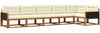 vidaXL Outdoor-Sofagarnitur mit Kissen 6 pcs Natur und Creme 3382593 Bild 2