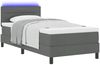 vidaXL Boxspringbett mit Matratze mit LED Dunkelgrau 80 x 200 cm Stoff 3342087 Bild 3