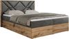 Boxspringbett mit Kopfteil und Topper, Polsterbett - GUNAR - 180 x 200 cm - Dunkelgrau Velvet - H4 - Topper Visco Bild 4