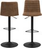 Set 2x Kimmy Barhocker Braun schwarz Barstuhl Barstühle Barmöbel Tresenstühle Bild 2