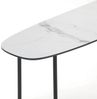 Moderne Design Konsole MARMOL 100cm weiss-schwarz Marmor-Dekor Metallgestell Bild 4