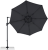 Doppler Sonnenschirm / Ampelschirm "LIFE 310 Side", anthrazit, Ø 310 cm Bild 2