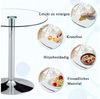 ANYSUN Glastisch Esstisch Rund Glas,Moderner minimalistischer Glasbalkentisch (Runder Esszimmertisch Küchentisch für 4 Personen), Esszimmertische mit Metallbeinen Küchentisch für Wohnzimmer Küche Bild 4