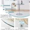 ANYSUN Glastisch Esstisch Rund Glas,Moderner minimalistischer Glasbalkentisch (Runder Esszimmertisch Küchentisch für 4 Personen), Esszimmertische mit Metallbeinen Küchentisch für Wohnzimmer Küche Bild 3