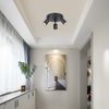 ZMH LED Deckenleuchte Schwarz Deckenstrahler - Deckenlampe 3 Flammig Rund Deckenspots GU10 Strahler Metall Küchenlampe Schwenkbar 350° Spotleuchte für Wohnzimmer Schlafzimmer Küche Flur - Ohne Birne Bild 3
