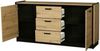 Kommode Karia 180 cm Anbauwand Schrankwand Esszimmer Sideboard Artisan + Schwarz Bild 2