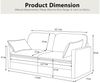 BBWL 2-Sitzer Modernes Sofa, bequemes Wohnzimmer Sofa, Schlafsofa, Holz & Stoff, kompakt, platzsparend, gemütlich, skandinavischer Stil Bild 3