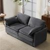 BBWL 2-Sitzer Modernes Sofa, bequemes Wohnzimmer Sofa, Schlafsofa, Holz & Stoff, kompakt, platzsparend, gemütlich, skandinavischer Stil Bild 4