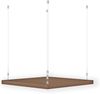 Rheinland Möbel FocusWall DAQ0303 – Quadratischer Akustik-Deckenabsorber 30×30 cm in Stofffarbe Sandstorm inkl. Chrom-Stahlseilen - Made in Germany - Klasse A, Stoffbezug, schwer entflammbar Bild 3