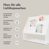Ehrenkind Bücherregal mit Stauraum, aus massivem Kiefernholz, frontale Buchablage auf Kinderhöhe, Montessori-inspiriert Bild 3