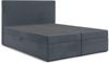 AX LIVING Boxspringbett 200x200 Kilve Dunkelgrau mit Bettkasten Topper Bild 2