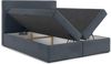 AX LIVING Boxspringbett 200x200 Kilve Dunkelgrau mit Bettkasten Topper Bild 3