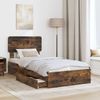 vidaXL Aufbewahrungsbett Geräucherte Eiche 90 x 190 cm Holzwerkstoff 3412322 Bild 3
