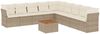 vidaXL 10-tlg. Garten-Sofagarnitur mit Kissen Beige Poly Rattan 3256023 Bild 2