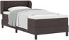 vidaXL Boxspringbett mit Kopfteil Dunkelbraun 90 x 190 cm Stoff 3340062 Bild 2