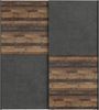 Forte 'Dederik' Schwebetürenschrank, Kleiderschrank, in Old Used Wood Shabby, 2-türig, 170x191 cm Bild 2