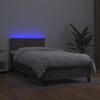 vidaXL Boxspringbett mit Matratze & LED Grau 90x190 cm Kunstleder 3134079 Bild 4