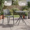 CLP Gartenmöbel-Set wetterfest Pula Sitzgruppe mit 2 Stapelstühlen und Bistrotisch,dunkelgrau Bild 2