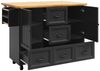 Flieks Küchenwagen mit erweiterbarer Arbeitsplatte, Rollen und verstellbarer Ablagen, (1 St), Kücheninsel Buffetschrank Servierwagen mit 5 Schubladen Bild 4