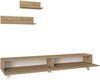 Fernsehtischset Saarijärvi mit 2 Regalen Eiche [en. casa] Bild 4
