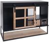 Wandregal HWC-Q79, Hängeregal Regal Schweberegal Schubladen Staufächer Schiebetür, Vintage Shabby Holz Metall 52 x 67 x 22 cm Bild 5