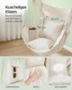 Songmics Hängesessel, Hängeschaukel, Hängestuhl mit 2 Kissen, Metallkette, bis 150 kg belastbar, Indoor und Outdoor, Wohnzimmer, Schlafzimmer, cremeweiß GDC197M01 Bild 2