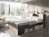 Vente-unique - LEANDRE Bett Holz, Platte GrauBeige - B 149,6 cm x H 95 cm x L 218,5 cm Bild 3