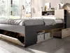 Vente-unique - LEANDRE Bett Holz, Platte GrauBeige - B 149,6 cm x H 95 cm x L 218,5 cm Bild 4